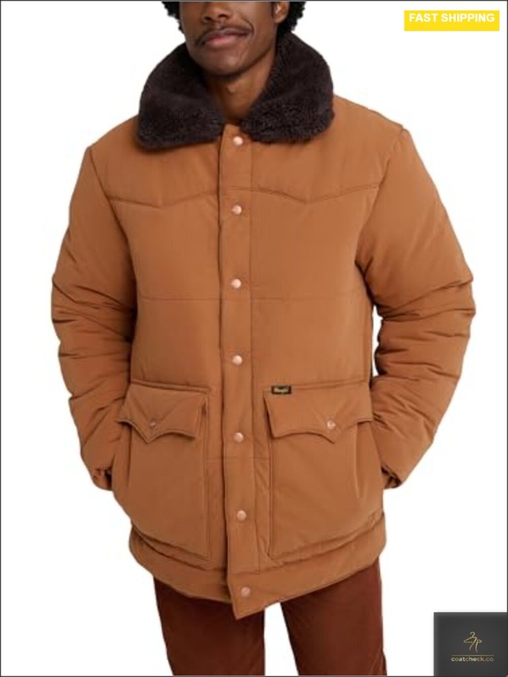 Wrangler x Stranger Things Hopper Coat - Faux Fur Collar